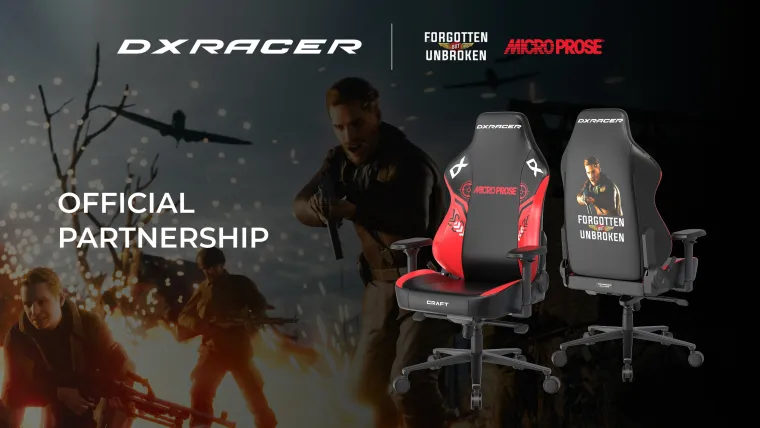 Bild: DXRacer kooperiert mit MicroProse und Centurion Developments auf der gamescom 2025
