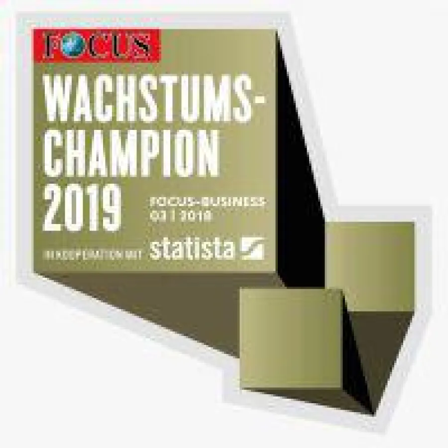 Zum dritten Mal in Folge ausgezeichnet mit dem FOCUS Wachstumschampion