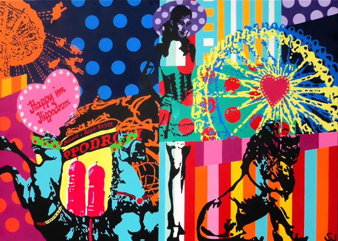 Happy im Hippodrom | Bavarian Pop Art