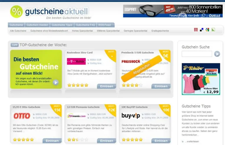 Bild: Liveshopping-aktuell launcht neues Portal Gutscheine-aktuell