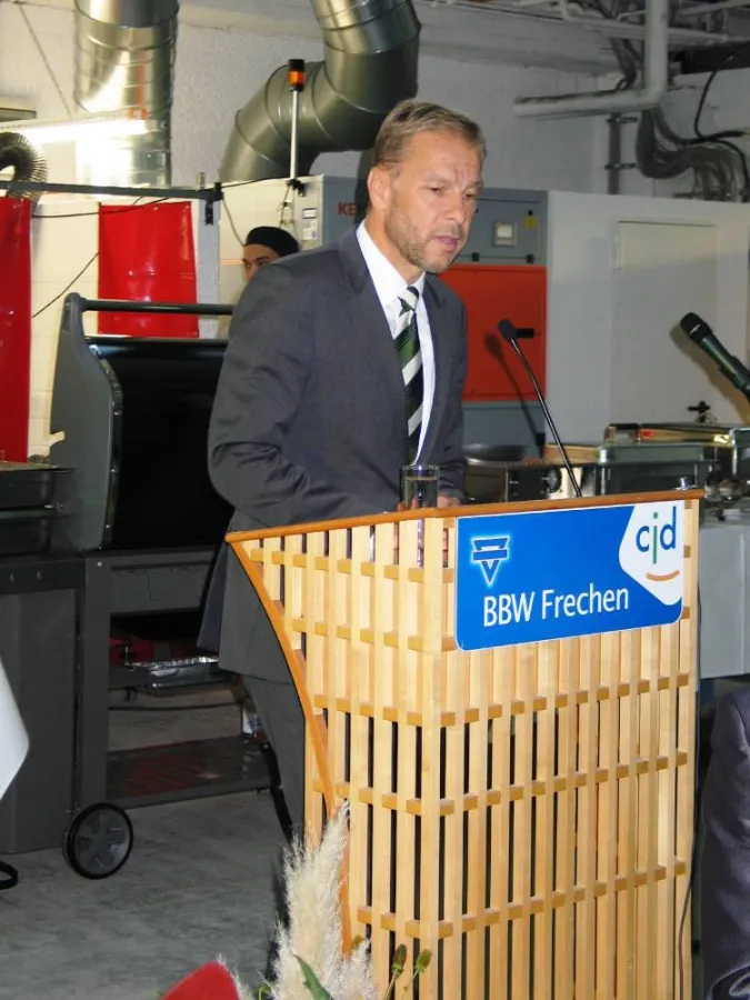 Ulf Reichardt, Hauptgeschäftsführer der IHK Köln, Ehrengast der Tafelrunde im CJD Frechen