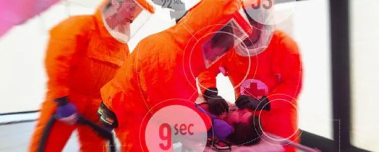 Bild: Simulation für den Bevölkerungsschutz