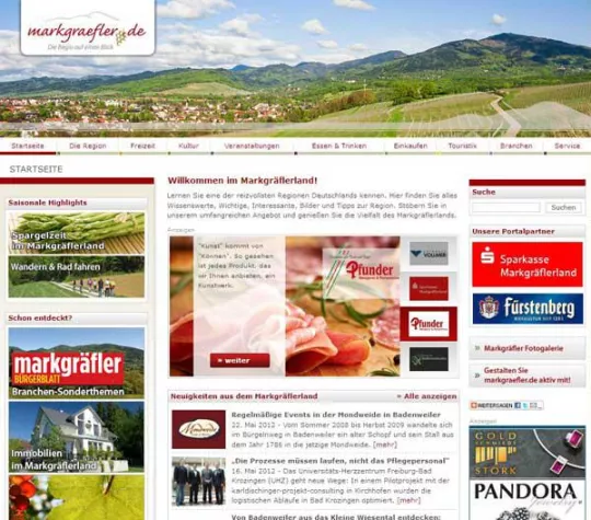 Kooperation zwischen Markgräfler Regioportal und Markgräfler Bürgerblatt Bild: Kooperation zwischen Markgräfler Regioportal und Markgräfler Bürgerblatt