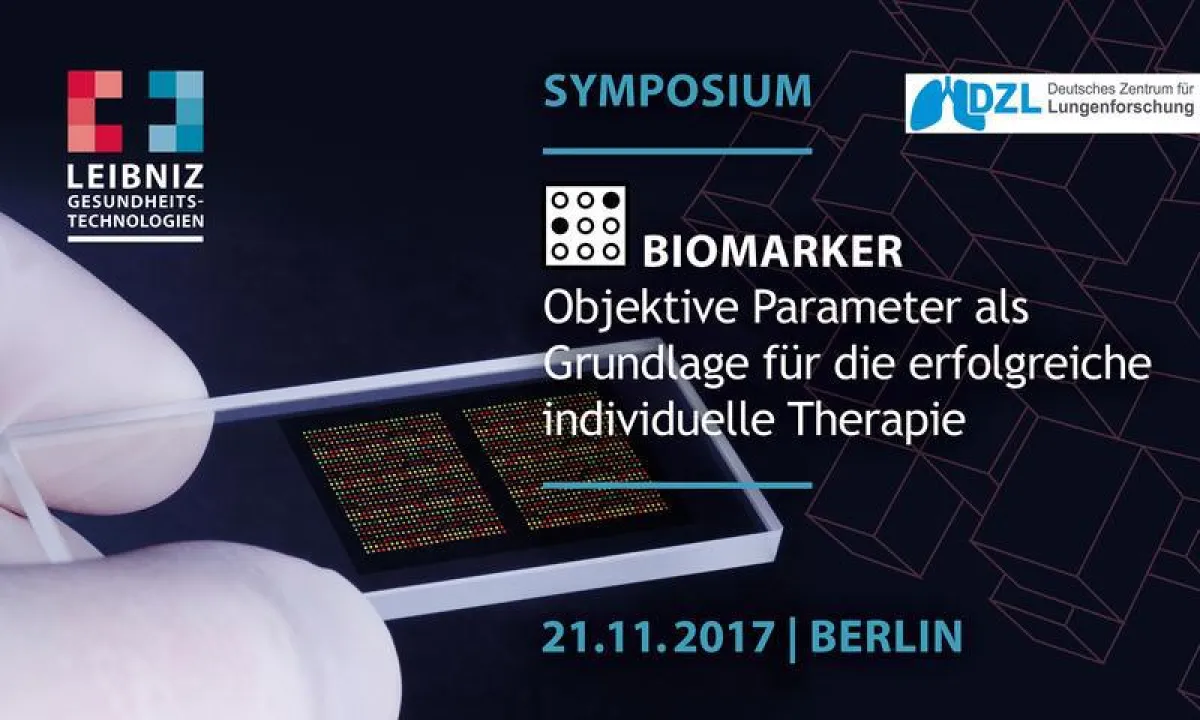Webbanner zum Symposium (Grafik: Leibniz Gesundheitstechnologien)