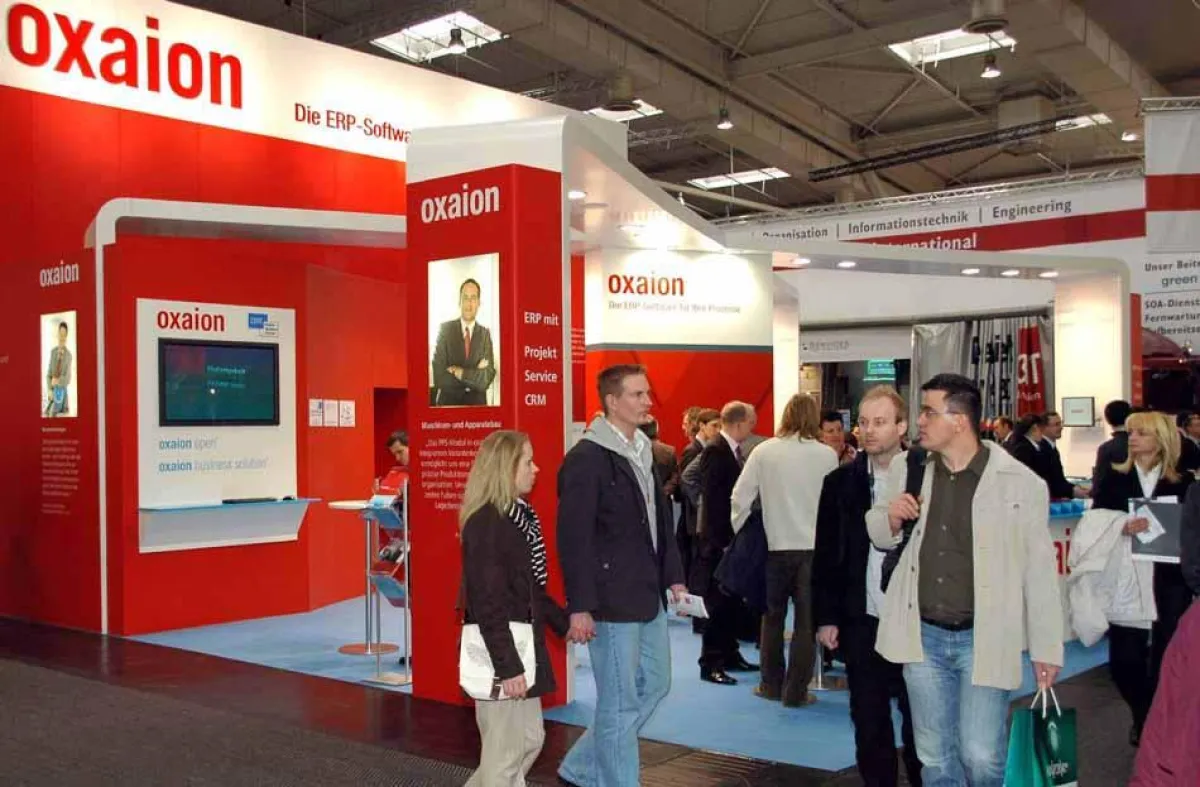 Am CeBIT-Messestand der oxaion ag stieß die neue ERP-Software auf große Resonanz.