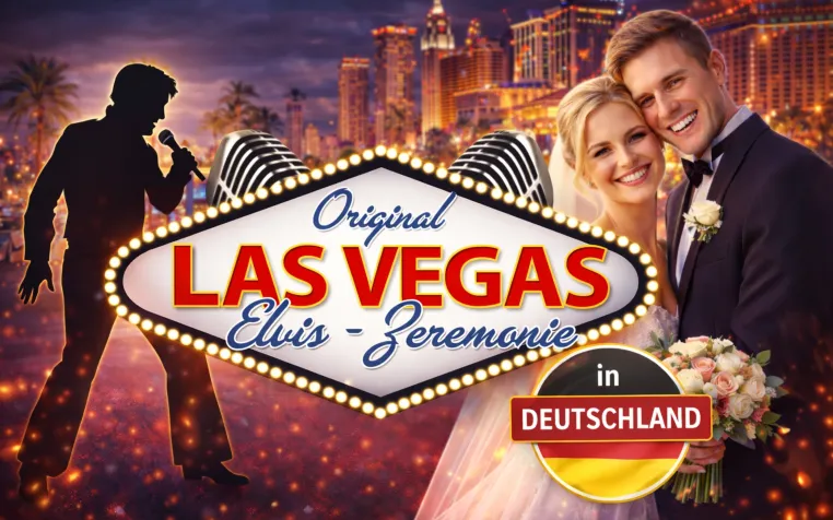 Heiraten mit Elvis in Deutschland: King Eddy inszeniert Original Vegas Weddings & Gelübdeerneuerungen Bild: Heiraten mit Elvis in Deutschland: King Eddy inszeniert Original Vegas Weddings & Gelübdeerneuerungen