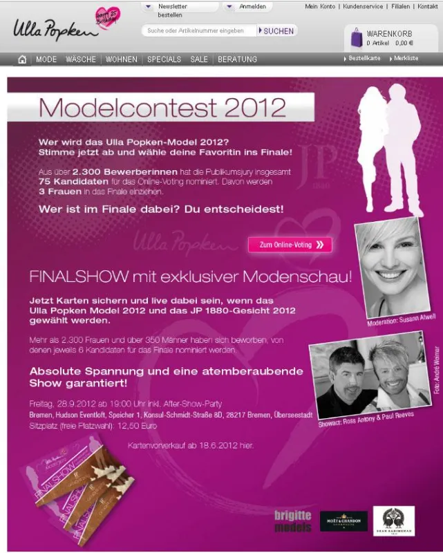 Online-Voting unter www.ullapopken.de/modelcontest