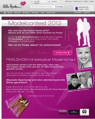 Bild: Plussize-Modelcontest von Ulla Popken: Online-Voting entscheidet über Finalisten