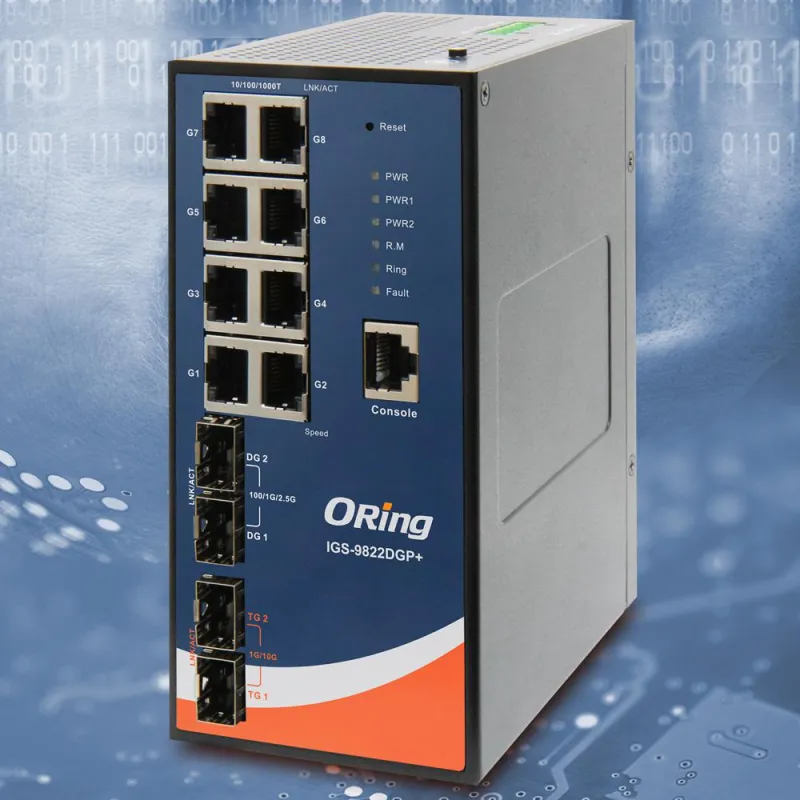 12-Port-Gigabit-Switch IGS-9822DGP mit 4 SFP-Ports