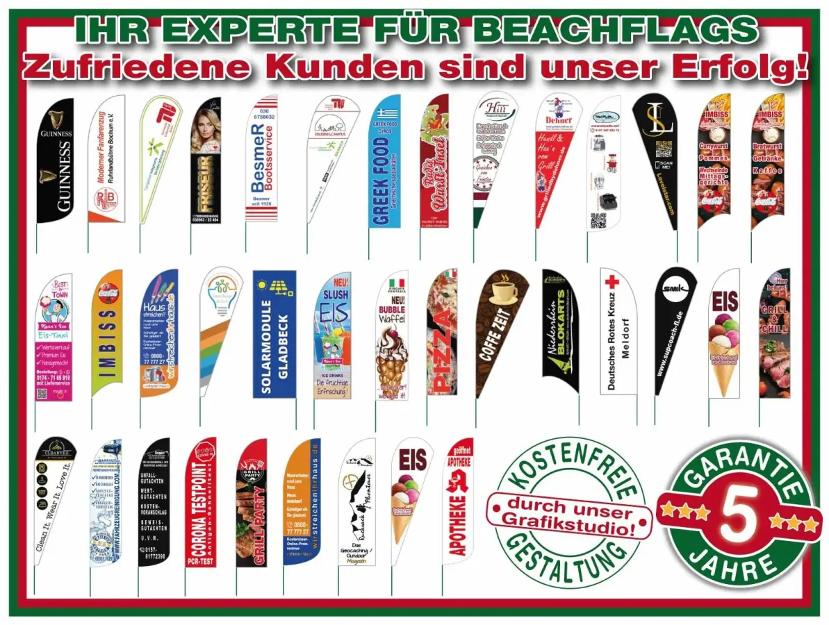 Beachflag bedrucken | https://werbebanner-company.de (© Beachflag bedrucken | https://werbebanner-company.de)