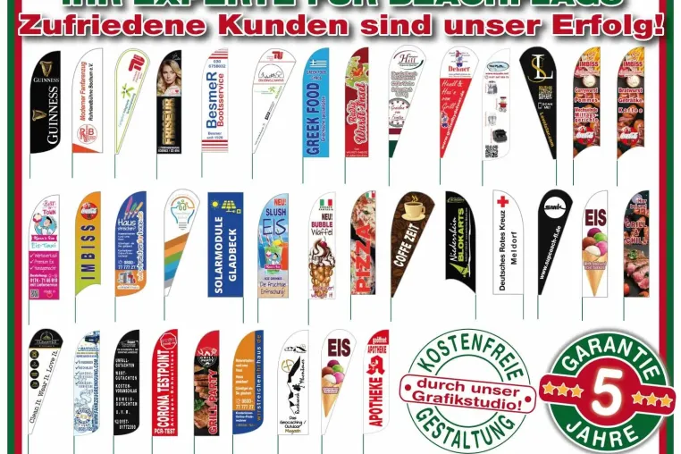 Bild: Beachflags extra reißfest mit Doppel Sicherheitsnähten