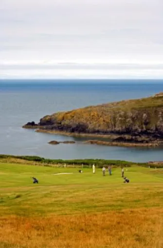 Bild: Abschlag in den schottischen Highlands: Scottish Open Golf Championship am 12. Juli 2012