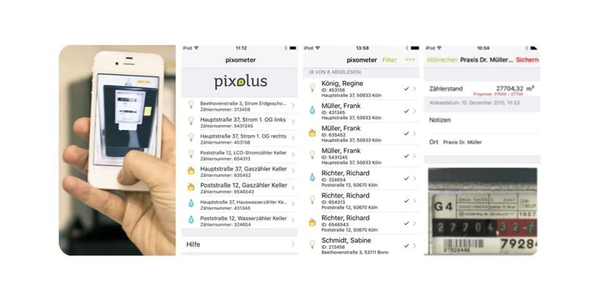 Zähler mit pixometer ablesen und verwalten