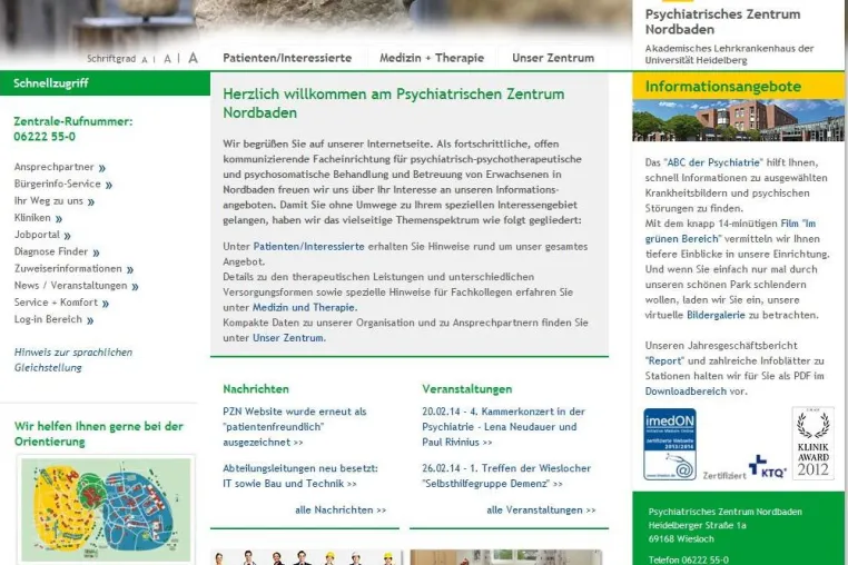 Bild: Psychiatrisches Zentrum Nordbaden erhält begehrtes Qualitätssiegel für "patientenfreundliche Webseite"