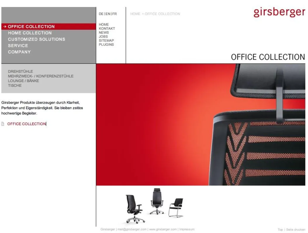 Screenshot www.girsberger.com