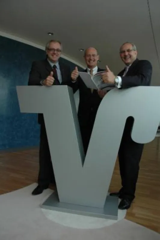 Der Vorstand der Hannoverschen Volksbank: Gerhard Oppermann, Gisbert Fuchs und Jürgn Wache (v.l.)