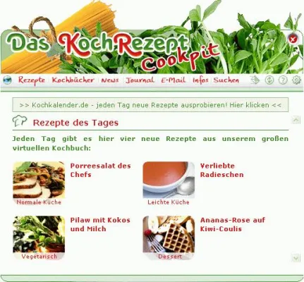 Bild: Mit dem "Cookpit" alles im Blick: Täglich neue Rezepte, Nachrichten, Wetter und mehr