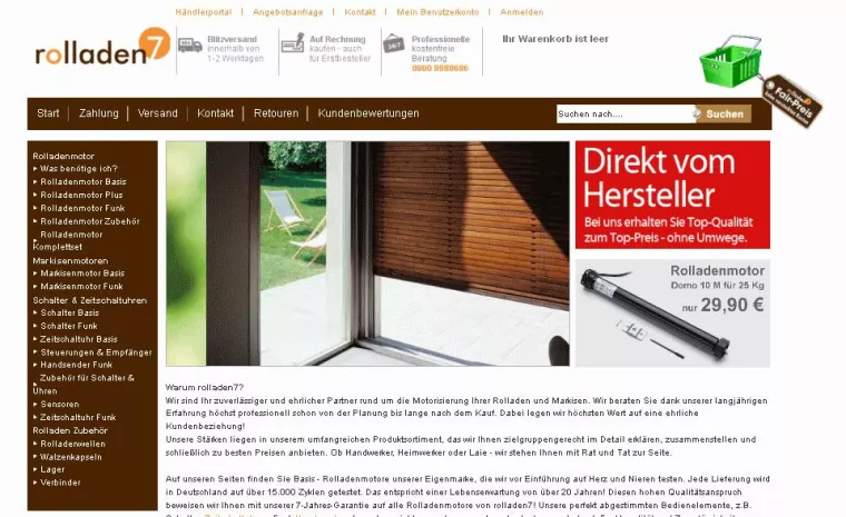 Top-Qualität, Top-Preise, Top-Service: rolladen7.de Bild: Top-Qualität, Top-Preise, Top-Service: rolladen7.de