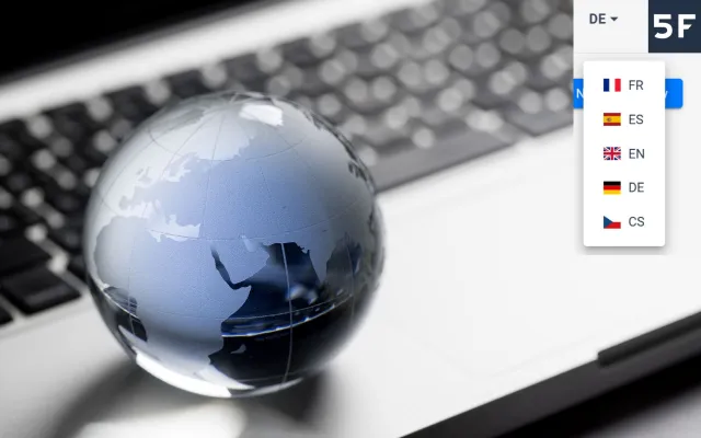 Bild: 5FSoftware jetzt in fünf Sprachen verfügbar: Französisch, Spanisch und Tschechisch neu mit dabei!