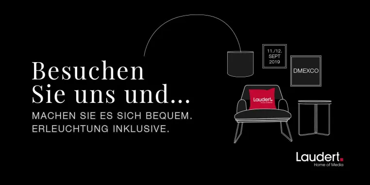 Einleuchtend: Laudert auf der dmexco 2019 Bild: Einleuchtend: Laudert auf der dmexco 2019