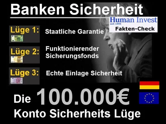 Bild: Sind deutsche Bankkonten sicher? Fazit: Ein Konten/ Einlageschutz bei EU Banken besteht nicht wirklich