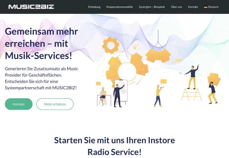 Lukratives Zusatzgeschäft generieren – als Vertriebspartner von MUSIC2BIZ Bild: Lukratives Zusatzgeschäft generieren – als Vertriebspartner von MUSIC2BIZ