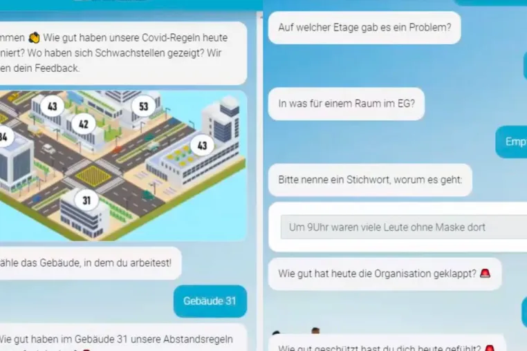Bild: Covid-Abwehr im Unternehmen: Jeder Mitarbeiter ein Covid-Rauchmelder