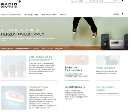 Bild: Relaunch Radiozentrale.de: Schneller Zugriff – mehr Dialog – neue Tools