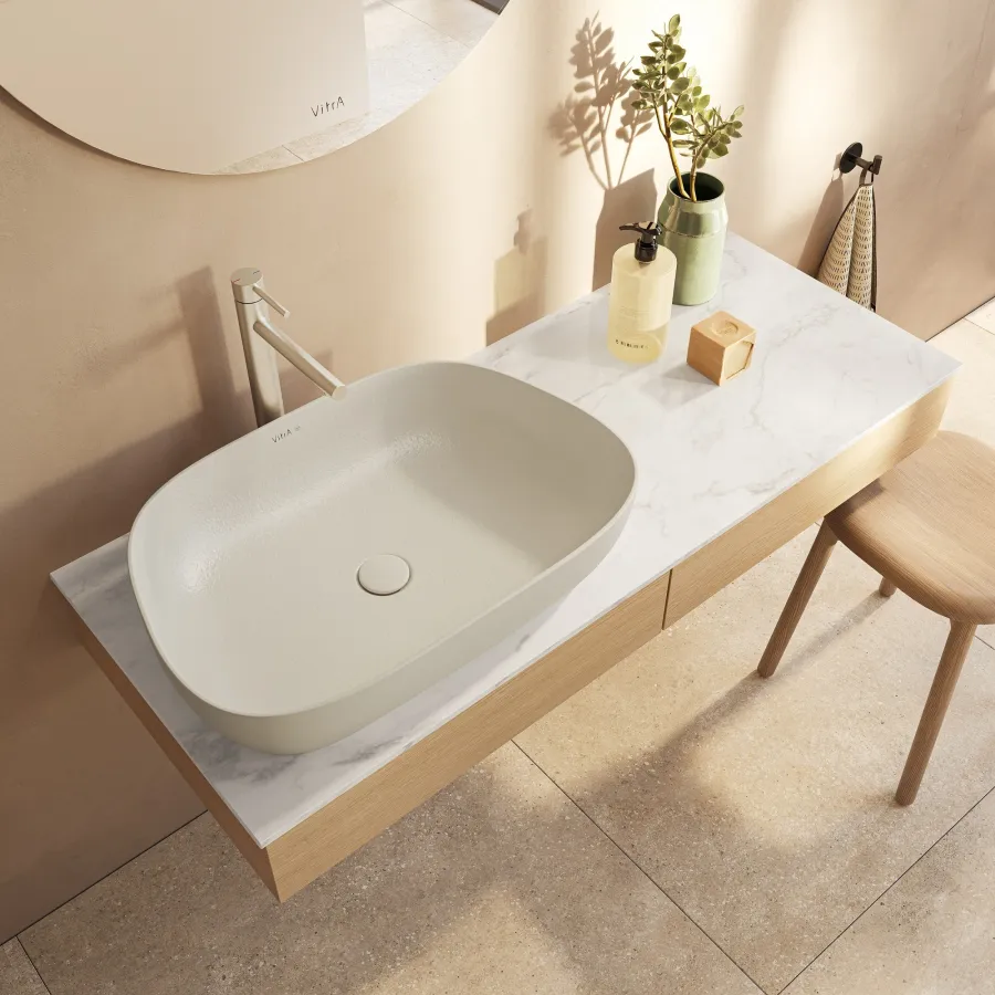 Re-Ceramic Aufsatzschalen aus 100% recyceltem Rohstoff (© VitrA Bad GmbH)