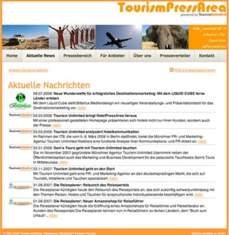 Bild: Tourism Unlimited bringt neue Presseportale heraus
