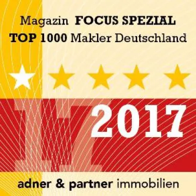 Nach 2013, 2015 und 2016 gehören wir 2017 wieder zu den 1000 Top-Maklern Bild: Nach 2013, 2015 und 2016 gehören wir 2017 wieder zu den 1000 Top-Maklern