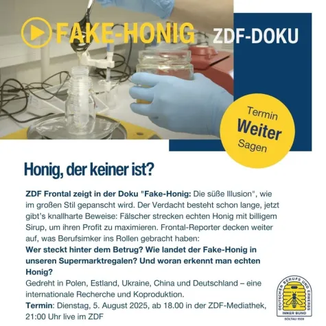 Honig, der keiner ist? – ZDF-Frontal-Doku Bild: Honig, der keiner ist? – ZDF-Frontal-Doku