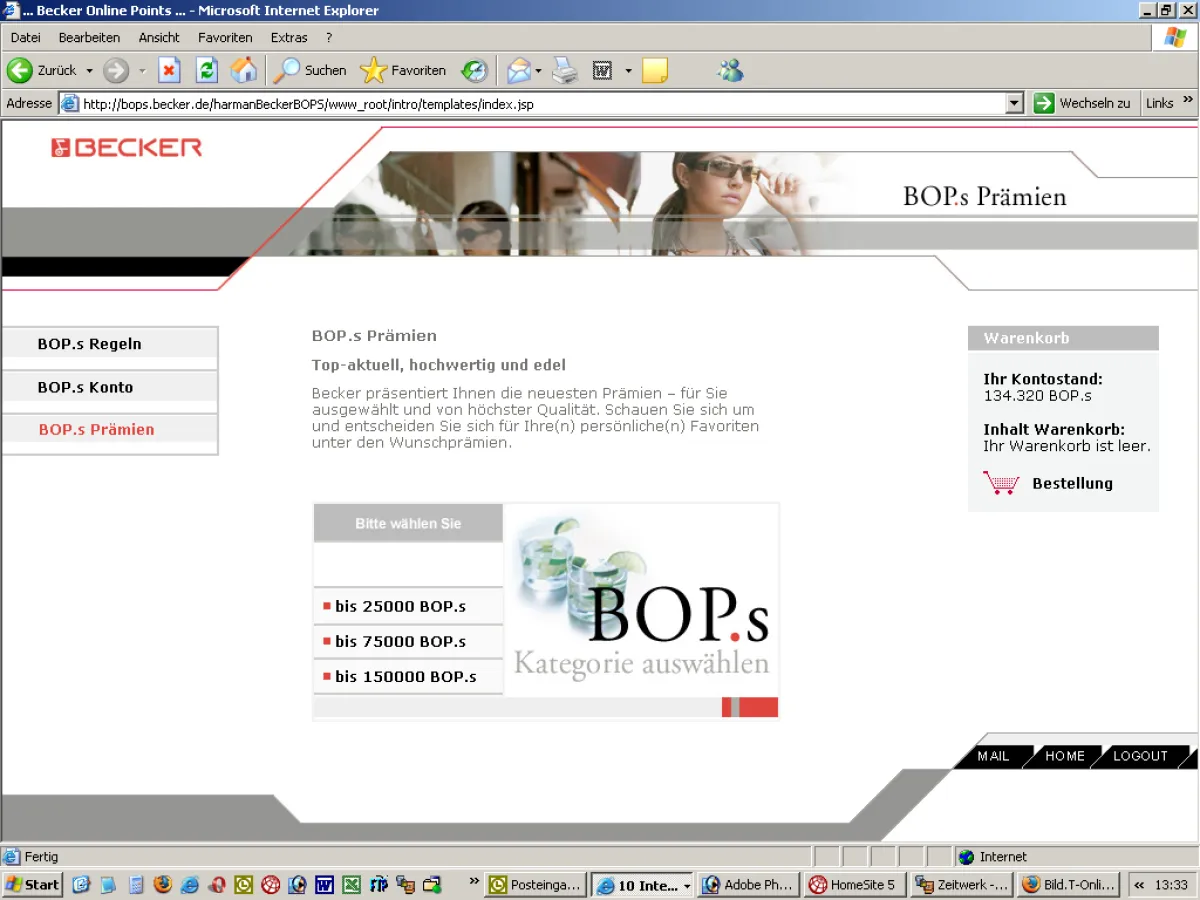 Becker-Fachhändler können dank der Zeitwerk-Technologie ihr Prämienkonto jederzeit aktuell im Internet einsehen.
