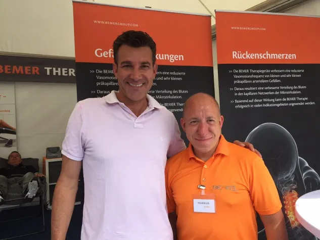 Sportlegenden am BEMER Informationsstand beim Generali Open in Kitzbühel Bild: Sportlegenden am BEMER Informationsstand beim Generali Open in Kitzbühel