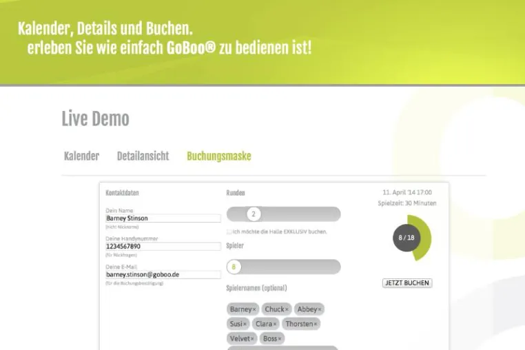 Bild: GoBoo® - Buchen kann so einfach sein