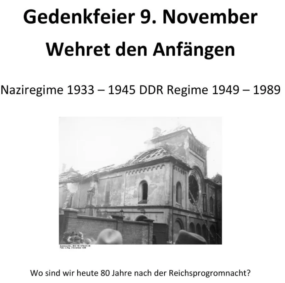 Gedenkfeier zum 9. November 2018 in Karlsfeld