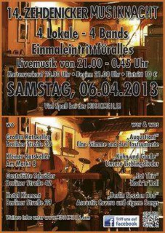 Bild: 14. Zehdenicker Musikmeile am Samstag, 6. April 2013