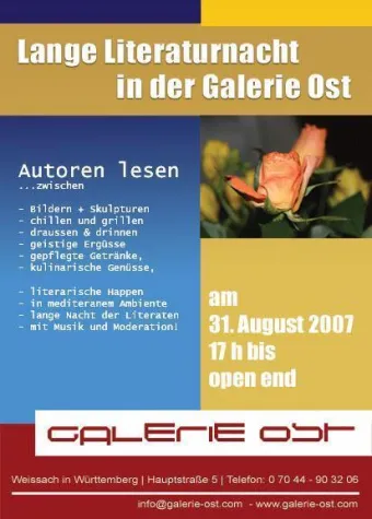 Lange Literaturnacht in der Galerie Ost Bild: Lange Literaturnacht in der Galerie Ost