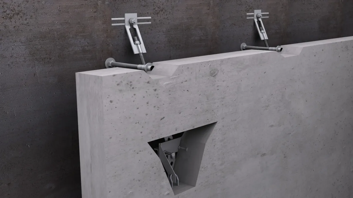 Halfen Fassadenplattenankersystem FPA-5 für vorgehängte Betonfassaden. (© Wilhelm Modersohn GmbH & Co. KG)