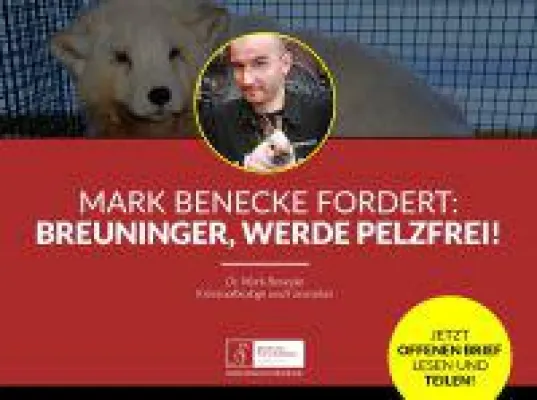 Kaufhaus soll pelzfrei werden: Kriminalbiologe Dr. Mark Benecke schreibt offenen Brief an Breuninger Bild: Kaufhaus soll pelzfrei werden: Kriminalbiologe Dr. Mark Benecke schreibt offenen Brief an Breuninger