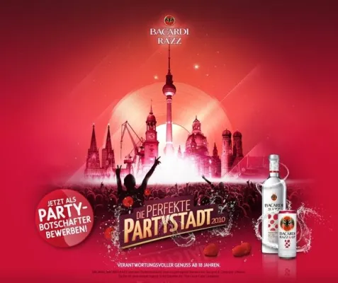 Bild: webguerillas suchen für BACARDI RAZZ „Die perfekte Partystadt“