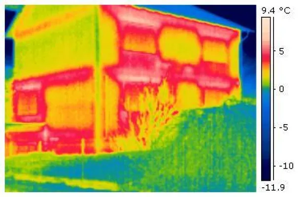 Bild: Thermografie von Gebäuden