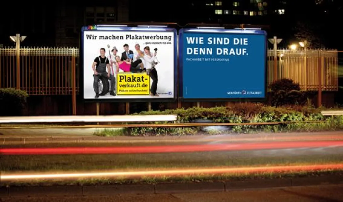 Mit der Buchung dieses Plakatmotivs hat das Unternehmen Verfürth ein Apple iPad 2 gewonnen.