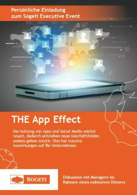 Bild: Sogeti Executive Event: THE App Effect - Diskussion mit Führungskräften im Rahmen eines exklusiven Dinners