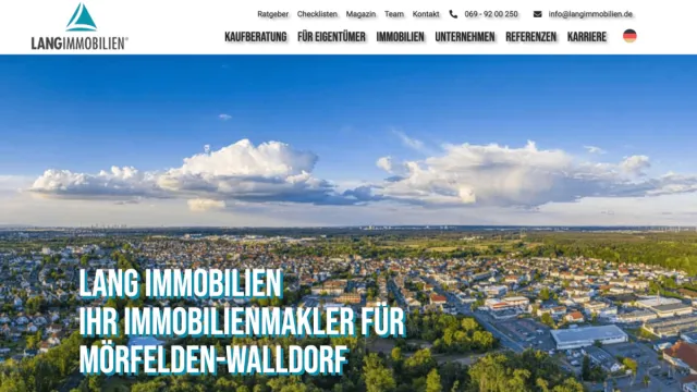 Lang Immobilien GmbH - Ihr vertrauensvoller Immobilienmakler in Mörfelden-Walldorf Bild: Lang Immobilien GmbH - Ihr vertrauensvoller Immobilienmakler in Mörfelden-Walldorf