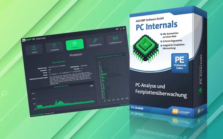 Bild: PC Internals 2.1 mit HTML-Reports und nativer 64-Bit-Unterstützung