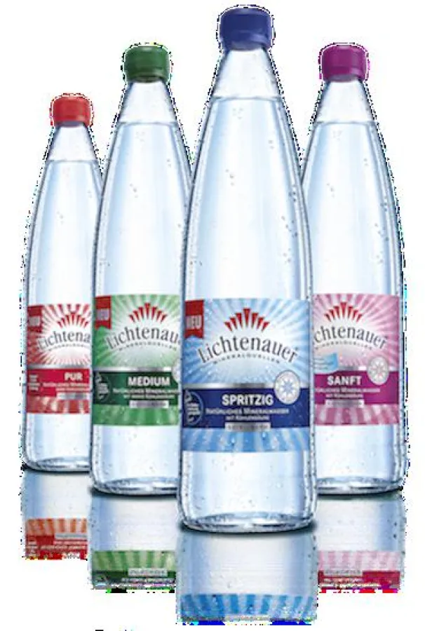 Die Lichtenauer Gourmetflasche überzeugt Verbraucher mit klaren Linien und stilvollem Design.