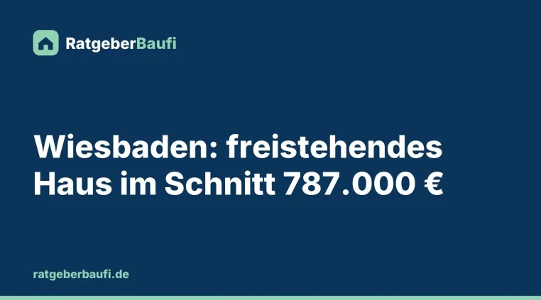 Bild: Wie teuer ist ein Haus in Wiesbaden? Freistehend 2025 im Schnitt 787.000 Euro