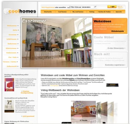 Bild: Neues Design für die Website der Wohninspiration coolhomes.de