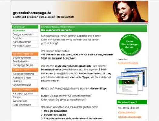 Aktionsangebot Gründerhomepage: Internetseite für Existenzgründer kostenlos einrichten Bild: Aktionsangebot Gründerhomepage: Internetseite für Existenzgründer kostenlos einrichten